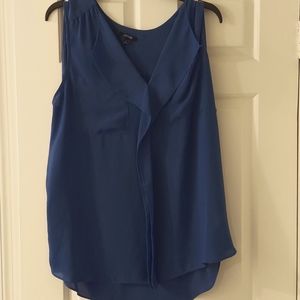 Blue sleeveless dress shirt